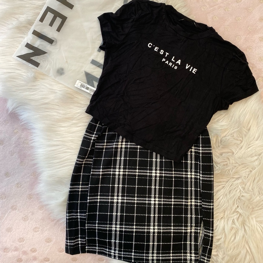 top & skirt set | shein